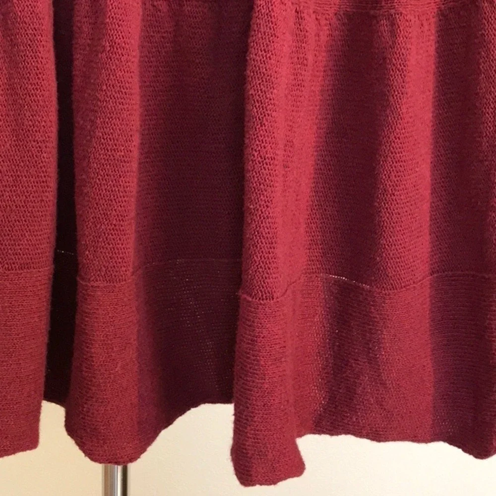 ALTAR'D STATE Size M‎ Maroon Wool Blend Baby Doll Boho Sweater